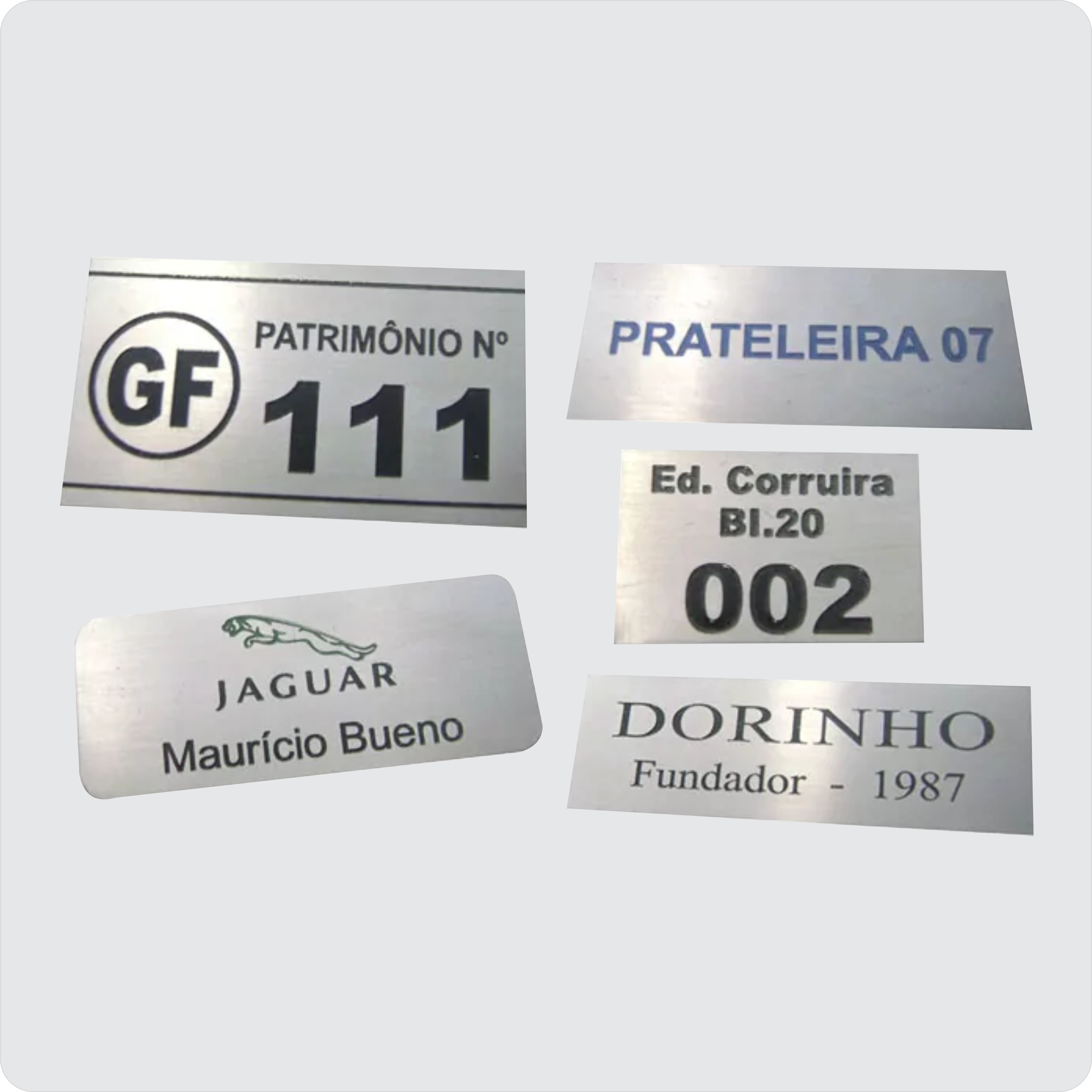 etiquetas metalicas