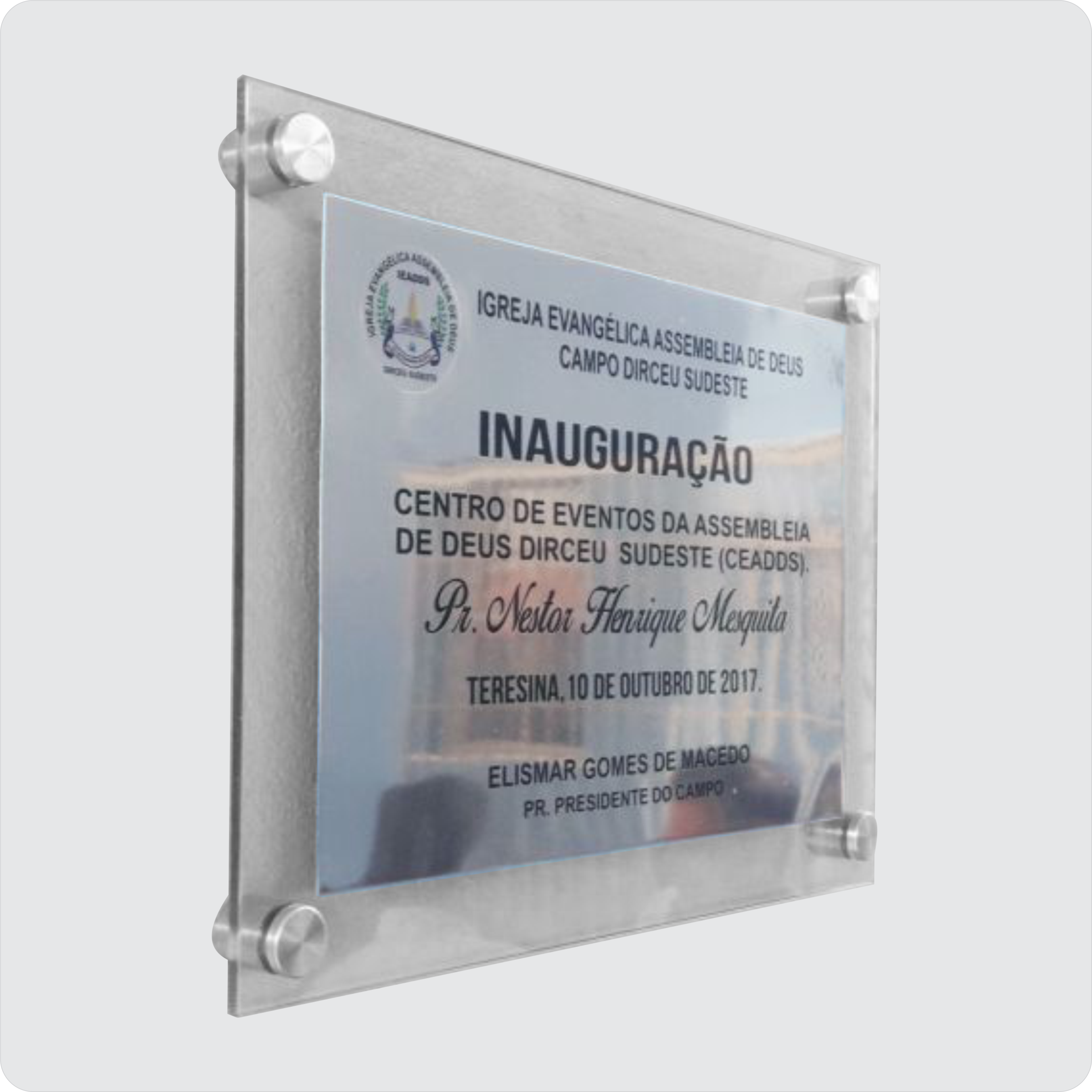 Placa de inauguracao