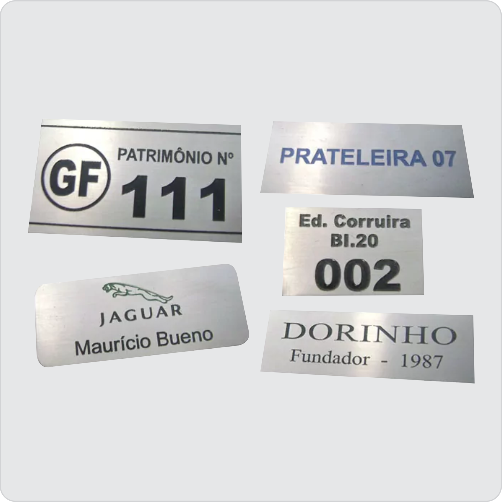 etiquetas metálicas