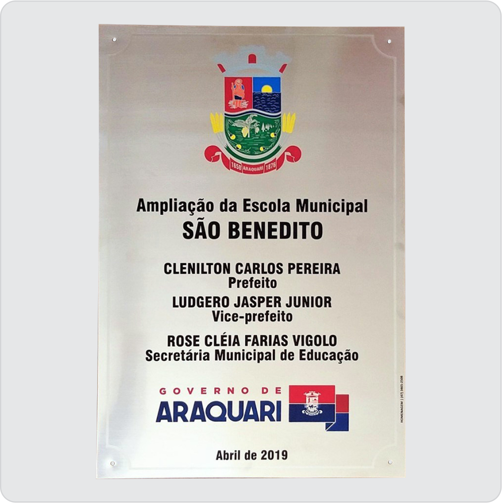 Placa gravada no processo, adesivada, Corrosão ou UV